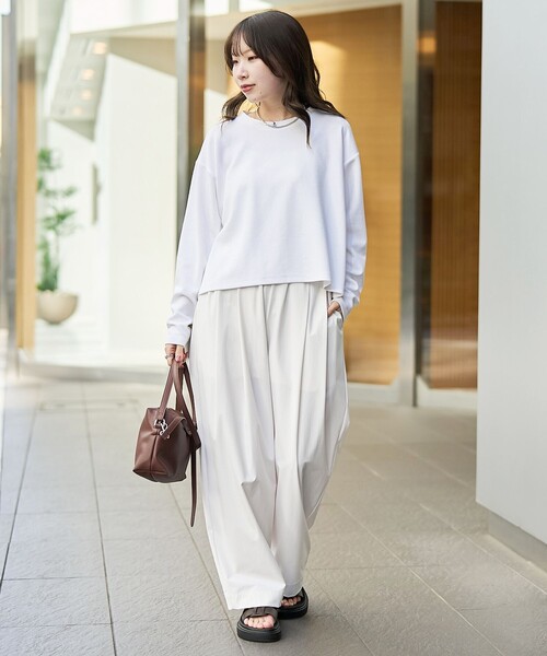 RONEL（ロネル）の「【RONEL】ボーダレス カーブワイドパンツ（その他パンツ・レディース・オフホワイト/ベージュ/ブラック・L/M/S）」の15枚目の写真