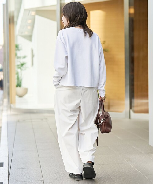 RONEL（ロネル）の「【RONEL】ボーダレス カーブワイドパンツ（その他パンツ・レディース・オフホワイト/ベージュ/ブラック・L/M/S）」の17枚目の写真