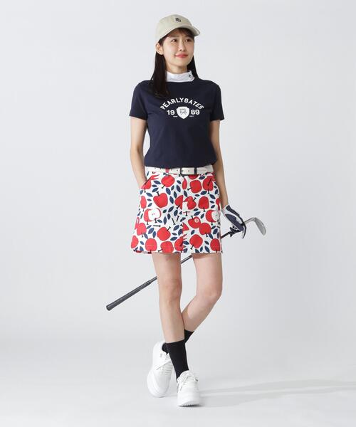 PEARLY GATES（パーリーゲイツ）の「【PEARLY GATES】８０／１　３６Ｇベアカノコ（Tシャツ/カットソー・レディース・ネイビー/ホワイト・MEDIUM/LARGE/SMALL）」の10枚目の写真