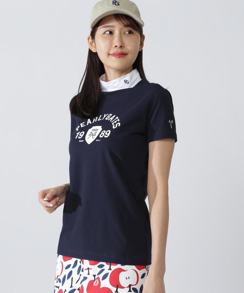 PEARLY GATES(パーリーゲイツ)の「【PEARLY GATES】80/1 36Gベアカノコ(Tシャツ/カットソー・レディース・ネイビー/ホワイト・MEDIUM/LARGE/SMALL)」の9枚目の写真