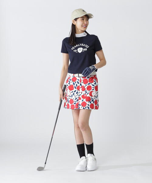 PEARLY GATES(パーリーゲイツ)の「【PEARLY GATES】80/1 36Gベアカノコ(Tシャツ/カットソー・レディース・ネイビー/ホワイト・MEDIUM/LARGE/SMALL)」の11枚目の写真