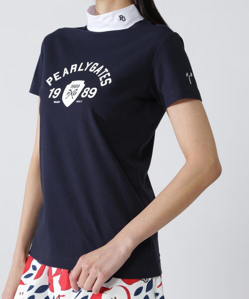 PEARLY GATES(パーリーゲイツ)の「【PEARLY GATES】80/1 36Gベアカノコ(Tシャツ/カットソー・レディース・ネイビー/ホワイト・MEDIUM/LARGE/SMALL)」の15枚目の写真