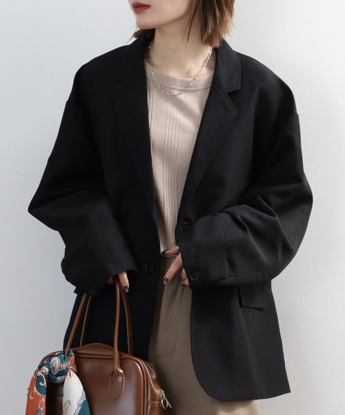 FUNALIVE（ファンアライブ）の「オーバーサイズ　テーラードジャケット　セットアップ対応（テーラードジャケット・メンズ・ブラック・M/L）」の7枚目の写真