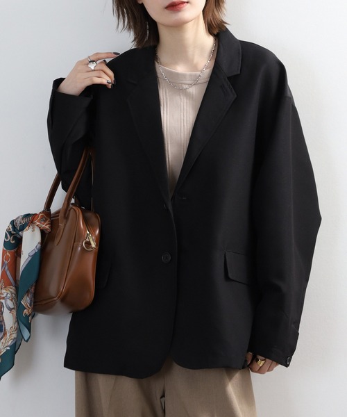 FUNALIVE（ファンアライブ）の「オーバーサイズ　テーラードジャケット　セットアップ対応（テーラードジャケット・メンズ・ブラック・M/L）」の8枚目の写真