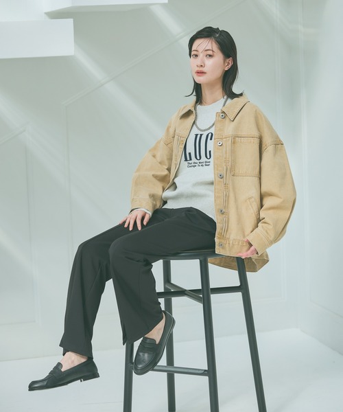 LAKOLE(ラコレ)の「カラーデニムブルゾン / 638619(デニムジャケット・レディース・グレー/インディゴブルー/ベージュ・FREE)」の22枚目の写真