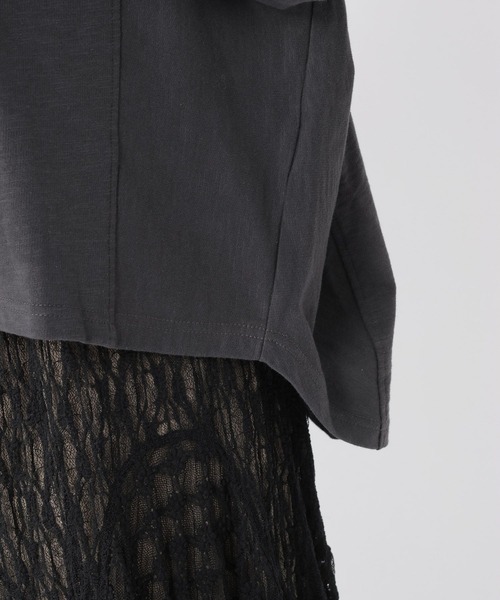 studio CLIP（スタディオクリップ）の「スラブ裏毛ドルマンカットソー（Tシャツ/カットソー・レディース・チャコール/ライトベージュ/オフホワイト・FREE）」の22枚目の写真