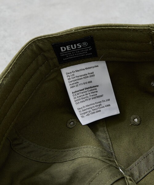 DEUS EX MACHINA（デウスエクスマキナ）の「【Deus Ex Machina / デウスエクスマキナ】Pill Logo Dad Cap / キャップ/ 帽子 / ユニセックス（キャップ・メンズ・グリーン・フリー）」の2枚目の写真