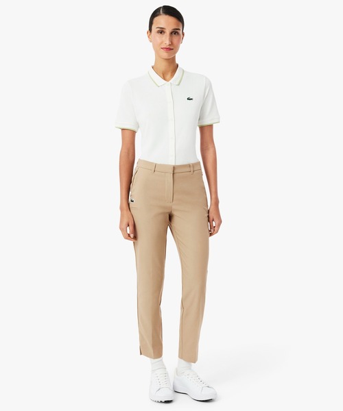 LACOSTE(ラコステ)の「UVカット 吸水速乾 ウルトラドライ スリムフィットストレッチゴルフパンツ(チノパンツ・レディース・ネイビー/ベージュ・38/36/34)」の6枚目の写真