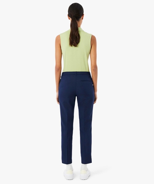 LACOSTE(ラコステ)の「UVカット 吸水速乾 ウルトラドライ スリムフィットストレッチゴルフパンツ(チノパンツ・レディース・ネイビー/ベージュ・38/36/34)」の9枚目の写真