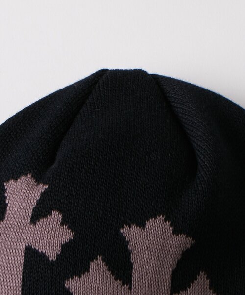 WHO'S WHO gallery（フーズフーギャラリー）の「クロスロゴビーニー（ニットキャップ/ビーニー・レディース・ブラック系その他/グレー/ブラック・FREE）」の6枚目の写真