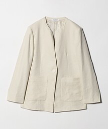 BEAUTY&YOUTH UNITED ARROWS | 麻ブレンド カラーレス シングル ジャケット UVカット(ノーカラージャケット)