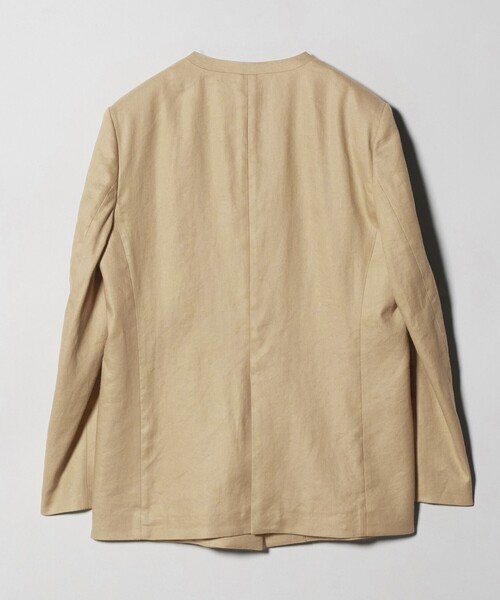 BEAUTY&YOUTH UNITED ARROWS（ビューティーアンドユースユナイテッドアローズ）の「麻ブレンド カラーレス シングル ジャケット UVカット（ノーカラージャケット・レディース・ベージュ/オフホワイト・M/S）」の7枚目の写真