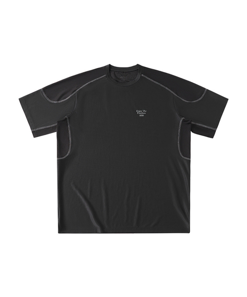 BUTTON SEOUL(ボタンソウル)の「メッシュストレッチラグランショートスリーブ(3カラー)(Tシャツ/カットソー・メンズ・ホワイト/ブラック/パープル・MEDIUM/LARGE/X-LARGE)」の3枚目の写真