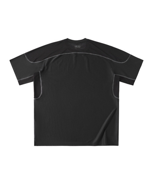 BUTTON SEOUL(ボタンソウル)の「メッシュストレッチラグランショートスリーブ(3カラー)(Tシャツ/カットソー・メンズ・ホワイト/ブラック/パープル・MEDIUM/LARGE/X-LARGE)」の6枚目の写真