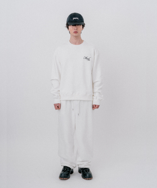 VASTIC(バスティック)の「エンドセットアップスウェットパンツ_アイボリー(スウェットパンツ・メンズ・アイボリー・MEDIUM/LARGE)」の8枚目の写真