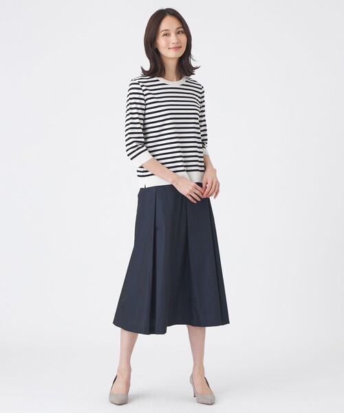 TRANS WORK(トランスワーク)の「【L】【ウォッシャブル】セーターマシンカットソー(Tシャツ/カットソー・レディース・オフホワイト/ブラウン/グレー系その他・46/44)」の8枚目の写真