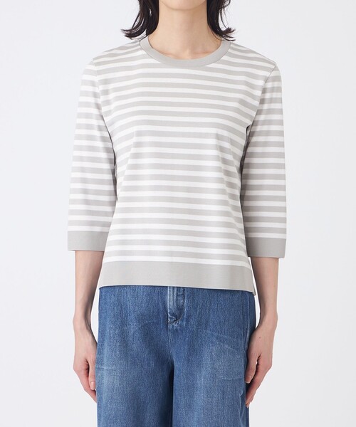 TRANS WORK(トランスワーク)の「【L】【ウォッシャブル】セーターマシンカットソー(Tシャツ/カットソー・レディース・オフホワイト/ブラウン/グレー系その他・46/44)」の13枚目の写真