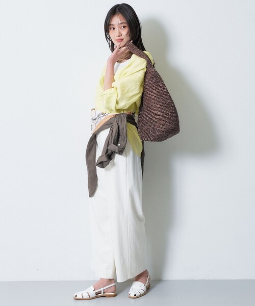 INDIVI（インディヴィ）の「【大人カジュアル】メタリックかぎ編みボトルバッグ（トートバッグ・レディース・ブルー系その他6/ダークブラウン系4/グリーン系その他5/シルバー系4・00）」の9枚目の写真