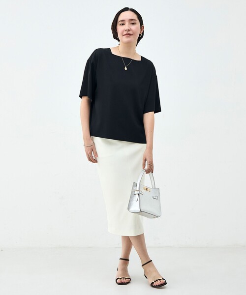 NOLLEY’S（ノーリーズ）の「《セットアップ対応》ウォッシャブルイージーツイルTブラウス（シャツ/ブラウス・レディース・ブラック/チャコールグレー/ホワイト・38）」の18枚目の写真