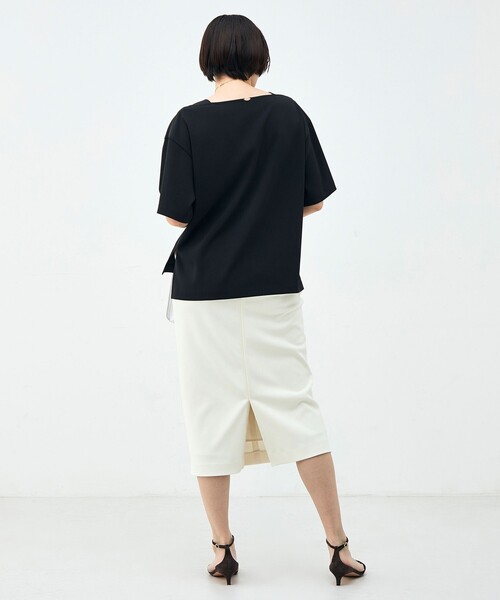 NOLLEY’S（ノーリーズ）の「《セットアップ対応》ウォッシャブルイージーツイルTブラウス（シャツ/ブラウス・レディース・ブラック/チャコールグレー/ホワイト・38）」の20枚目の写真