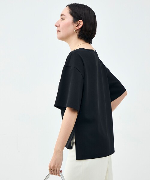 NOLLEY’S(ノーリーズ)の「《セットアップ対応》ウォッシャブルイージーツイルTブラウス(シャツ/ブラウス・レディース・ブラック/チャコールグレー/ホワイト・38)」の10枚目の写真