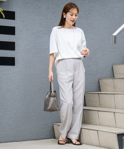 NOLLEY’S(ノーリーズ)の「《セットアップ対応》ウォッシャブルイージーツイルTブラウス(シャツ/ブラウス・レディース・ブラック/チャコールグレー/ホワイト・38)」の15枚目の写真