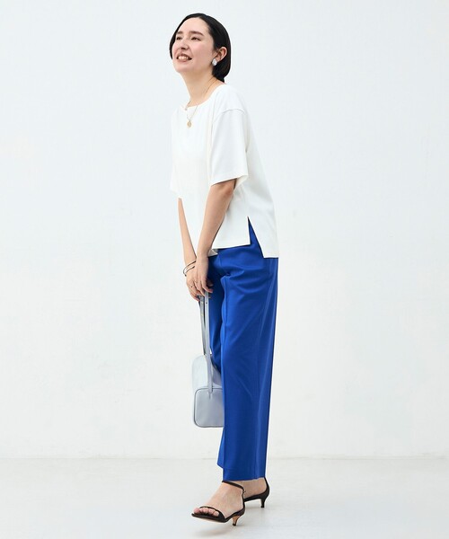 NOLLEY’S(ノーリーズ)の「《セットアップ対応》ウォッシャブルイージーツイルTブラウス(シャツ/ブラウス・レディース・ブラック/チャコールグレー/ホワイト・38)」の21枚目の写真