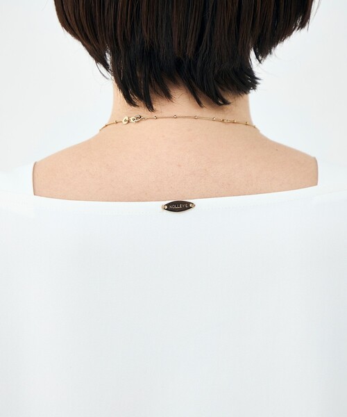 NOLLEY’S（ノーリーズ）の「《セットアップ対応》ウォッシャブルイージーツイルTブラウス（シャツ/ブラウス・レディース・ブラック/チャコールグレー/ホワイト・38）」の11枚目の写真