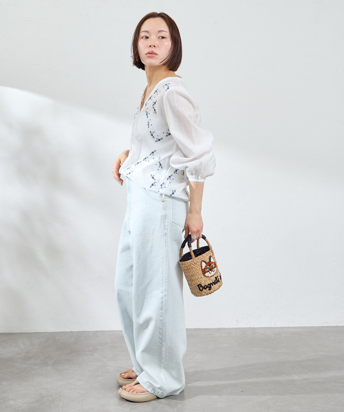 U by SPICK&SPAN(ユーバイスピックアンドスパン)の「ロングスリーブ刺繍ブラウス(シャツ/ブラウス・レディース・ホワイト・FREE)」の8枚目の写真