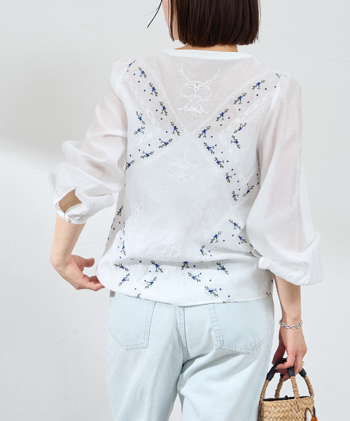 U by SPICK&SPAN(ユーバイスピックアンドスパン)の「ロングスリーブ刺繍ブラウス(シャツ/ブラウス・レディース・ホワイト・FREE)」の16枚目の写真