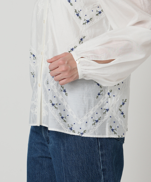 U by SPICK&SPAN(ユーバイスピックアンドスパン)の「ロングスリーブ刺繍ブラウス(シャツ/ブラウス・レディース・ホワイト・FREE)」の22枚目の写真