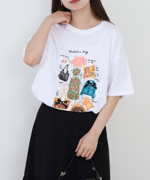 Anna Nicola（アンナニコラ）の「Anna Nicola モチーフプリント半袖Tシャツ（Tシャツ/カットソー）」