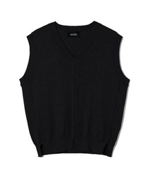 soduk(スドーク):ニットベスト 黒 soduk｜スドークのベスト（ブラック/黒色系）通販 - ZOZOTOWN
