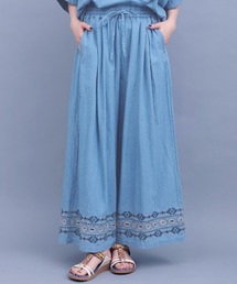 チチカカ | ネイティブシルバー刺繍パンツ(デニムパンツ)