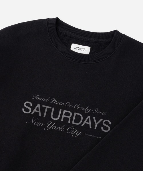 Saturdays NYC(サタデーズ ニューヨークシティ )の「Bowery Found Peace Sweatshirt(スウェット・メンズ・グリーン/ライトグレー/ブラック・L/M/S)」の5枚目の写真