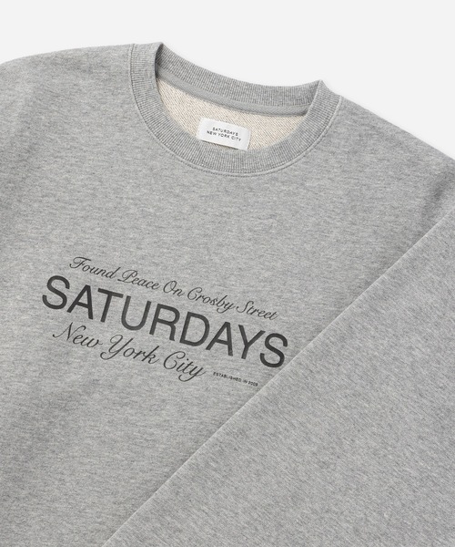 Saturdays NYC(サタデーズ ニューヨークシティ )の「Bowery Found Peace Sweatshirt(スウェット・メンズ・グリーン/ライトグレー/ブラック・L/M/S)」の6枚目の写真