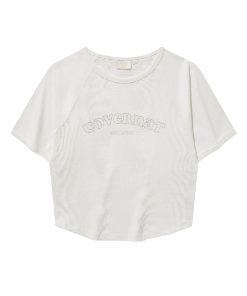 COVERNAT WOMAN(カバーナットウーマン)の「ウーマンベイビーフィットアーチクーパーロゴシャーリングTシャツホワイト(Tシャツ/カットソー・レディース・その他・WS/WM)」の2枚目の写真