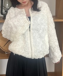 meJane（ミージェーン）の「フラワー柄 シアーブルゾン（ブルゾン）」