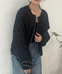 meJane（ミージェーン）の「フラワー柄 シアーブルゾン（ブルゾン）」