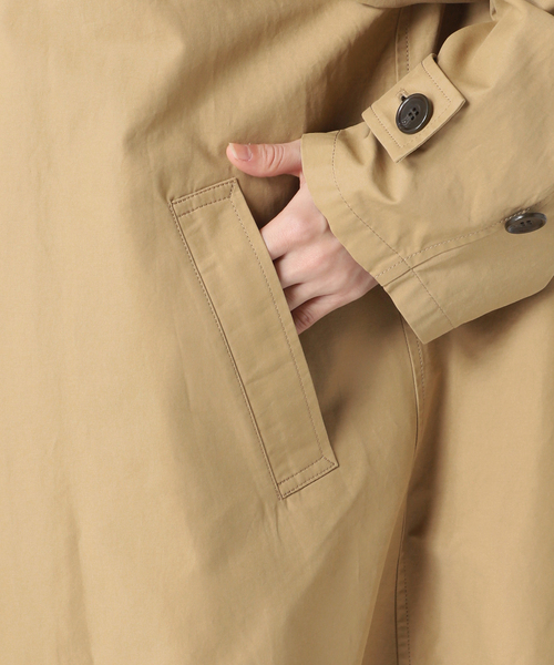 JOURNAL STANDARD relume（ジャーナルスタンダード　レリューム）の「《追加》［26SS新作］コットンナイロンAラインステンコート（ステンカラーコート・レディース・ベージュ・FREE）」の14枚目の写真