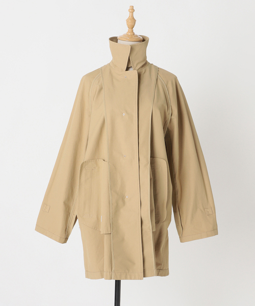 JOURNAL STANDARD relume（ジャーナルスタンダード　レリューム）の「《追加》［26SS新作］コットンナイロンAラインステンコート（ステンカラーコート・レディース・ベージュ・FREE）」の19枚目の写真
