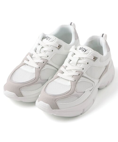algy(アルジー)の「テック系スニーカー(スニーカー・キッズ・オフホワイト/サックスブルー・20/24/23/22/21)」の1枚目の写真