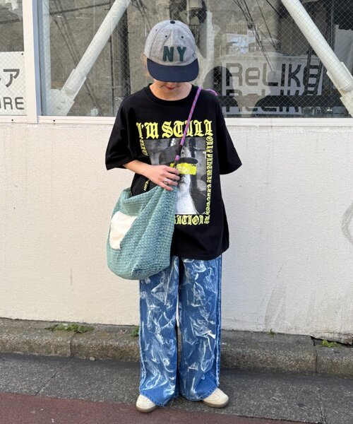 SOUNDSGOOOOD（サウンズグッド）の「【SOUNDS GOOOOD】ダメージデニムショルダーバッグ（ショルダーバッグ・レディース・グリーン/ネイビー・ONE SIZE）」の5枚目の写真