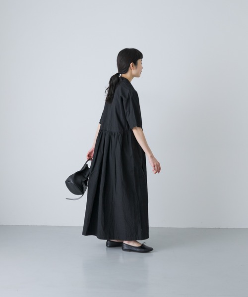 かぐれ（カグレ）の「オープンカラーシャツワンピース（ワンピース・レディース・ネイビー/ブラック・FREE）」の8枚目の写真