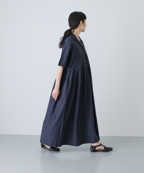 かぐれ（カグレ）の「オープンカラーシャツワンピース（ワンピース・レディース・ネイビー/ブラック・FREE）」の11枚目の写真