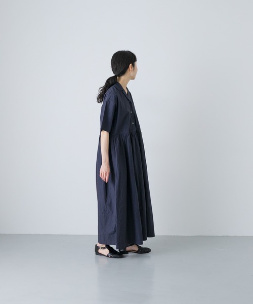 かぐれ（カグレ）の「オープンカラーシャツワンピース（ワンピース・レディース・ネイビー/ブラック・FREE）」の15枚目の写真