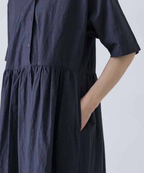 かぐれ（カグレ）の「オープンカラーシャツワンピース（ワンピース・レディース・ネイビー/ブラック・FREE）」の19枚目の写真