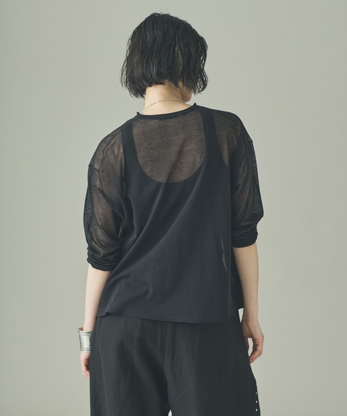 Curensology（カレンソロジー）の「Curensology(カレンソロジー)/シアーリラックスニットプルオーバー（ニット/セーター・レディース・ベージュ/ブラック/グレー・FREE）」の18枚目の写真