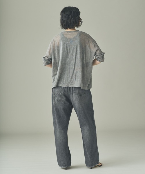 Curensology（カレンソロジー）の「Curensology(カレンソロジー)/シアーリラックスニットプルオーバー（ニット/セーター・レディース・ベージュ/ブラック/グレー・FREE）」の15枚目の写真