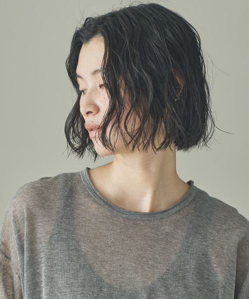 Curensology（カレンソロジー）の「Curensology(カレンソロジー)/シアーリラックスニットプルオーバー（ニット/セーター・レディース・ベージュ/ブラック/グレー・FREE）」の16枚目の写真